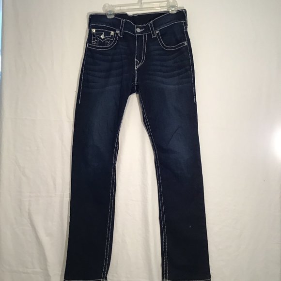 True Religion Other - True Religion Men's Straight Flap Natural Big T Jeans Size 32